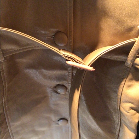 NEW rare petit Moments vegan camel trench coat - Picture 8 of 9